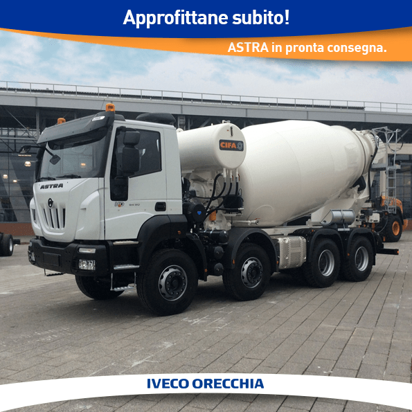 ASTRA HD9 84.50 allestito con betoniera CIFA e in pronta consegna!