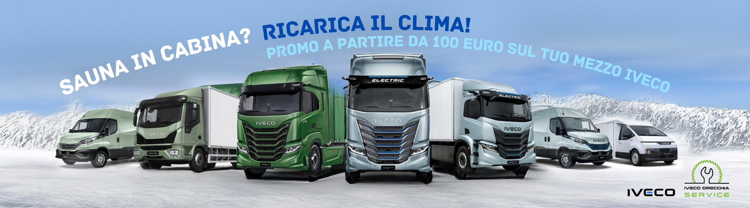 Sauna in cabina sul TUO IVECO? Ricarica il climatizzatore. Prezzo promozionale.