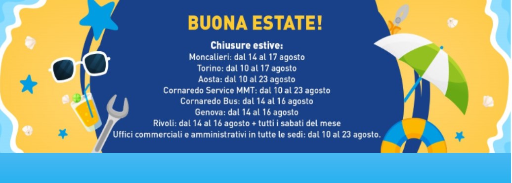 Buona estate a tutti! …nel frattempo occhio alle nostre CHIUSURE