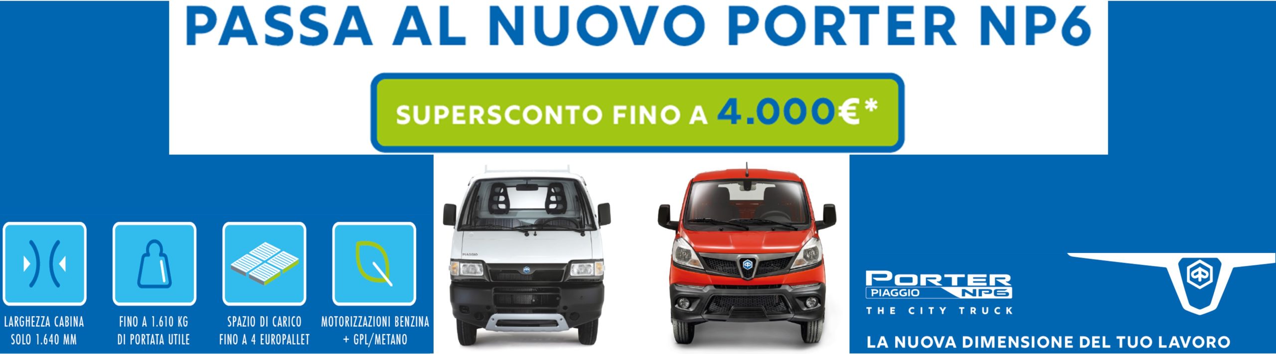 Piaggio Commercial NP6: SUPER SCONTO di 4000 €. Cogli l’offerta lampo!