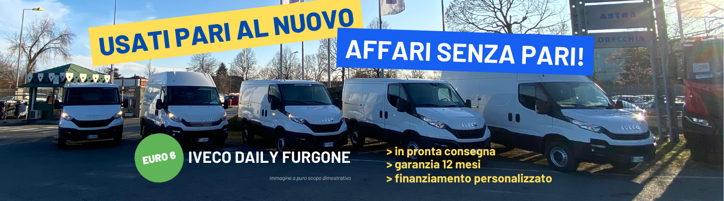 FURGONI IVECO DAILY USATI PARI AL NUOVO: CHI PRIMA ARRIVA, MEGLIO SCEGLIE! FURGONI IVECO DAILY USATI PARI AL NUOVO: CHI PRIMA ARRIVA, MEGLIO SCEGLIE!