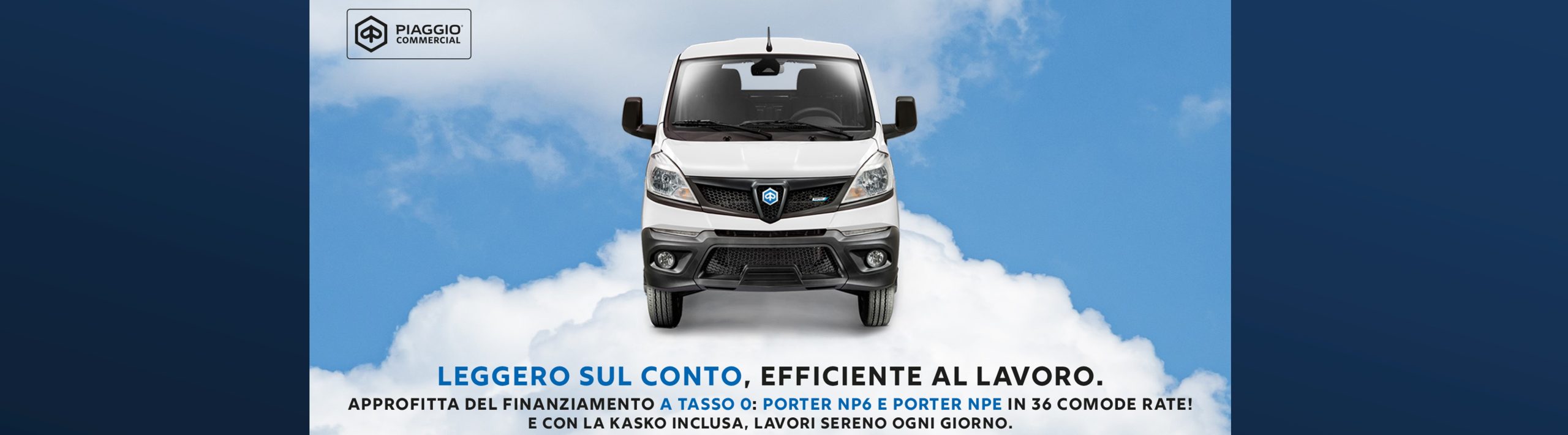 Piaggio Porter NP6 TUO con leasing tasso 0% BNP PARIBAS!