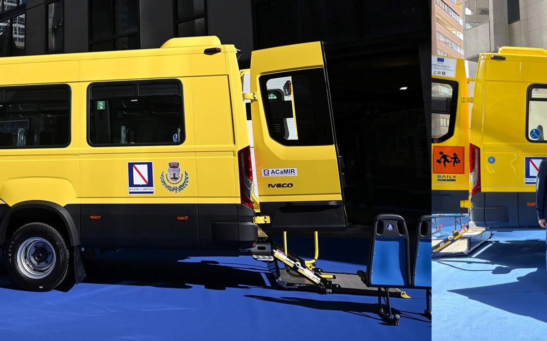 IVECO BUS vince la gara Acamir per Accordo Quadro: in arrivo i primi 87 scuolabus eDaily, completamente elettrici, per il rinnovo del trasporto scolastico dei comuni campani