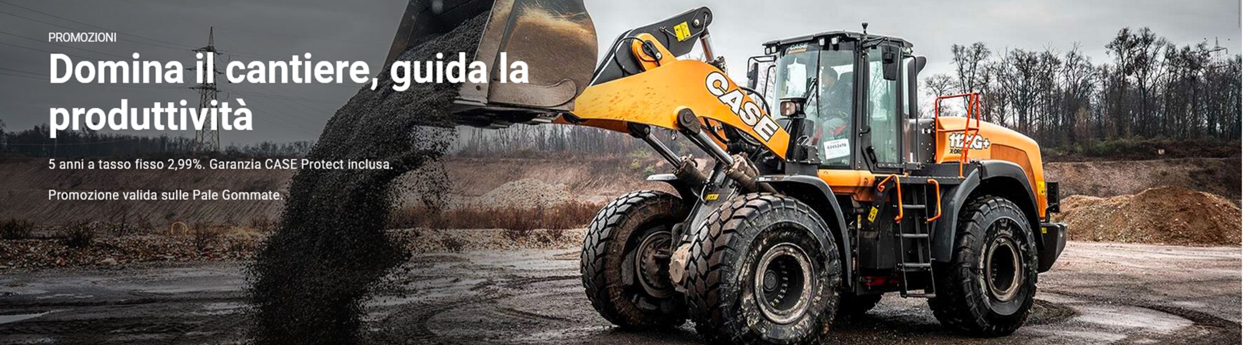 Promozione sulle Pale Gommate Case: 5 anni a tasso fisso 2,99%. Garanzia CASE Protect inclusa!