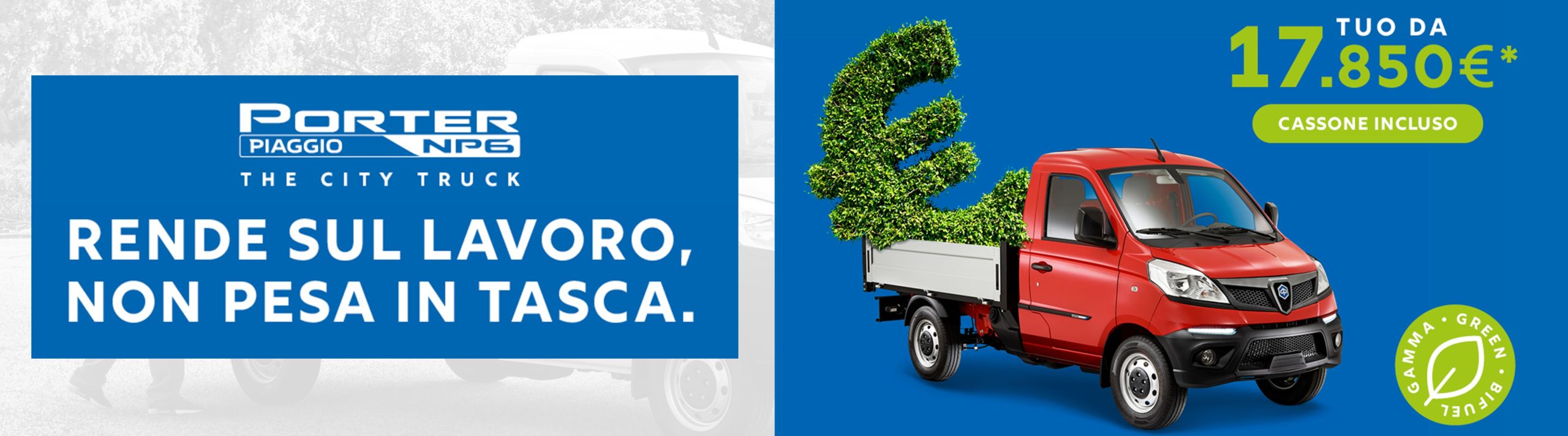 Rende sul lavoro, non pesa in tasca. PORTER NP6 TUO da 17.850€. Offerta su pochi mezzi!