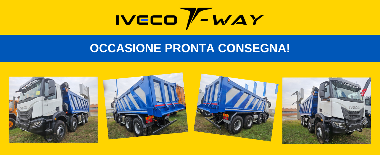 OCCASIONE PRONTA CONSEGNA! Iveco T-Way Ribaltabile Posteriore – 500 cv – 4 assi